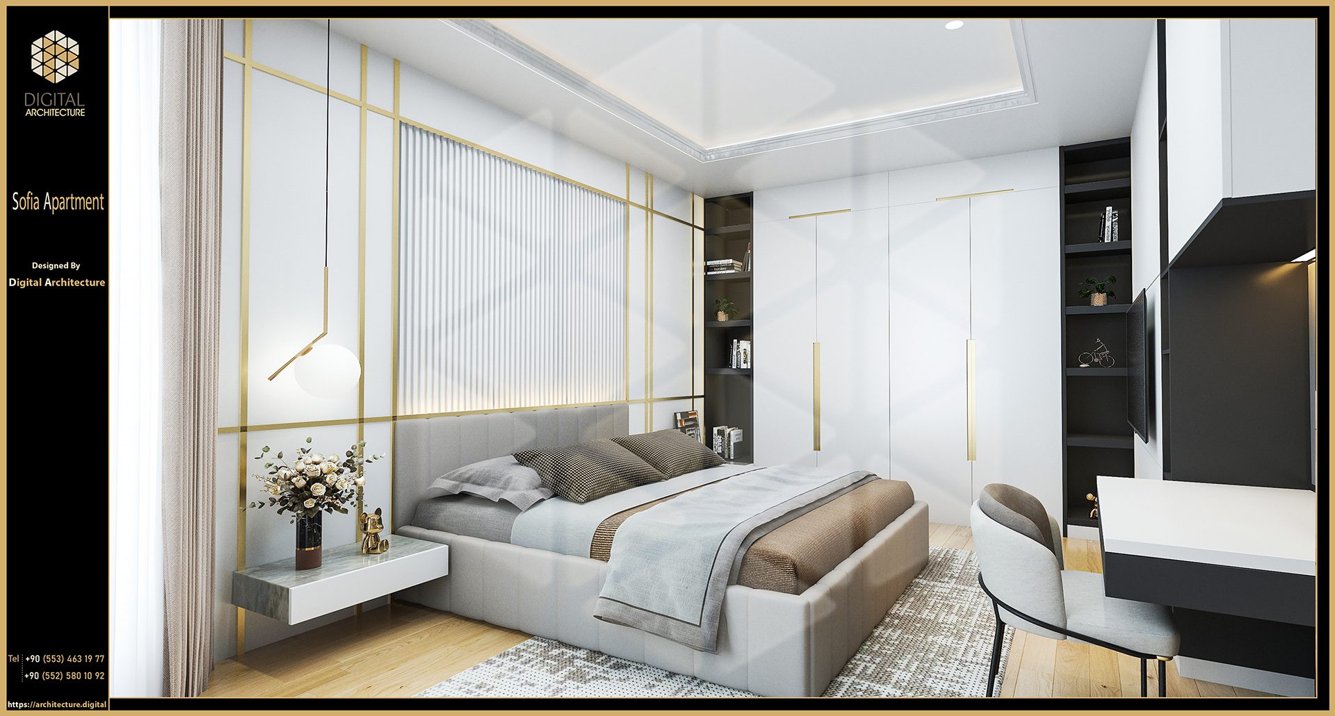 Sofia luxury Apartment | Digital Architecture - Luxury Ground Floor Apartment Design And Planning Services